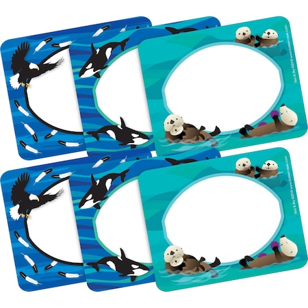 Barker Creek Sea & Sky Name Tags/Self-Adhesive Labels, Multi-Design Set, 90/Set 3819